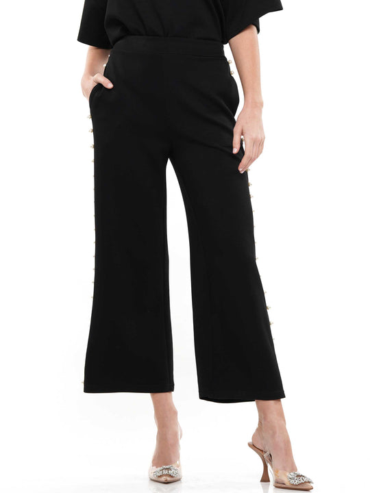 Soft lyocell top & pant 2-Piece set with lined peal trim