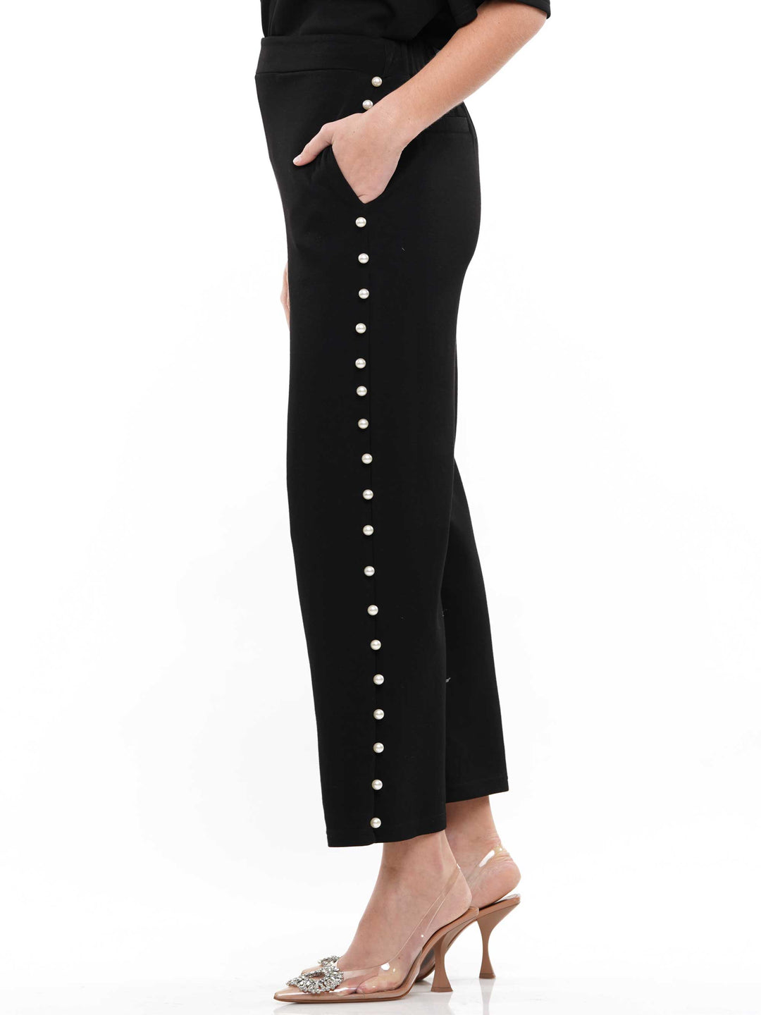 Soft lyocell top & pant 2-Piece set with lined peal trim