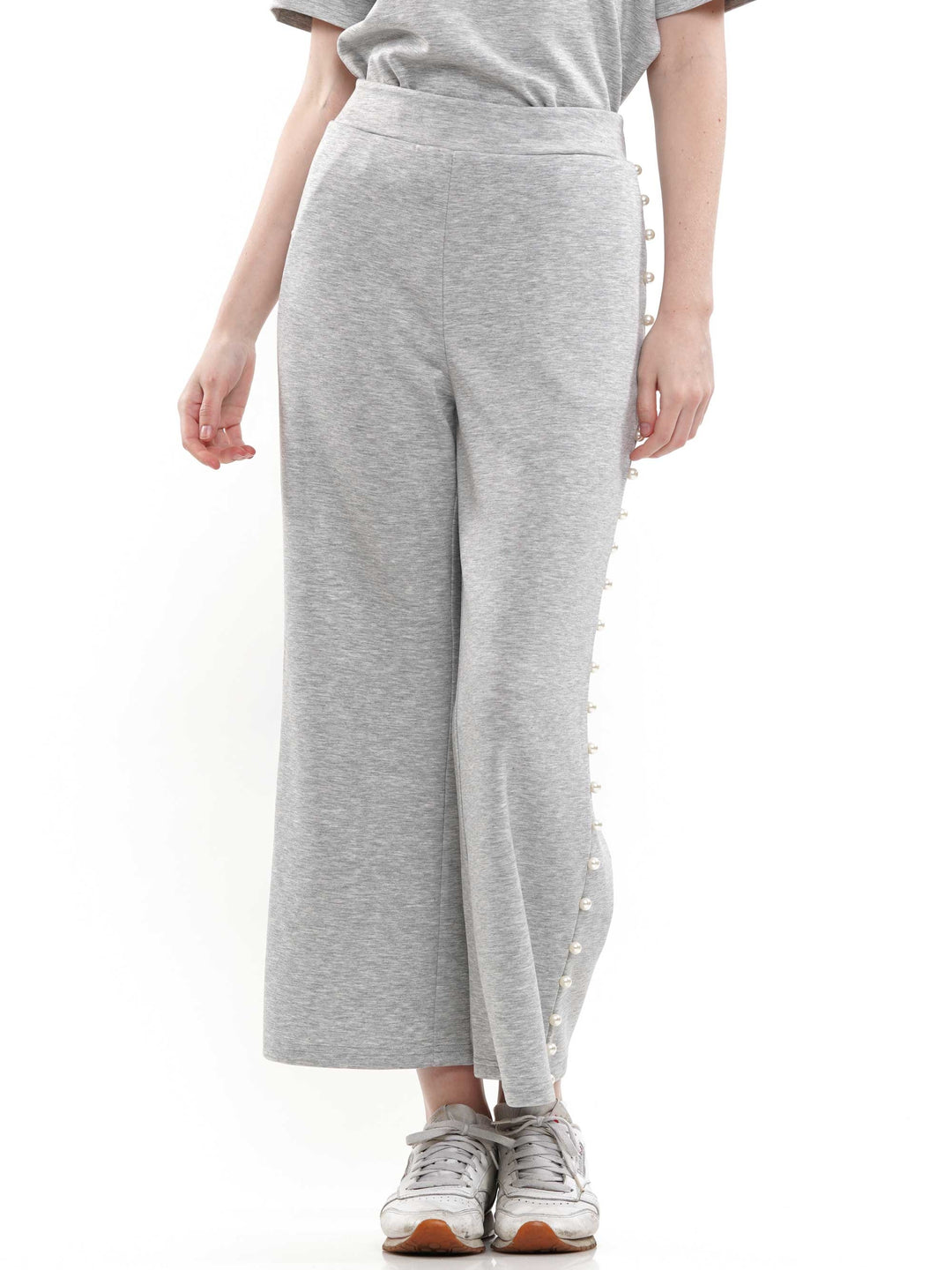 Soft lyocell top & pant 2-Piece set with lined peal trim