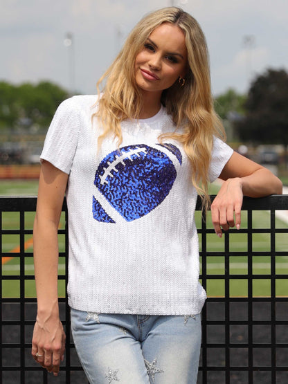 SEQUIN SHIRT WITH SEQUIN FOOTBALL
