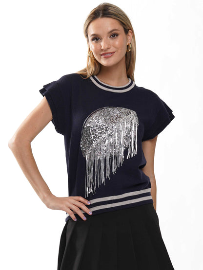 Football Fringe Sweater