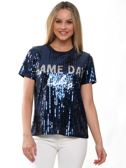 Gameday Vibes Sequin Top