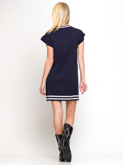 Gameday Ruffled Sleeve Knit Dress