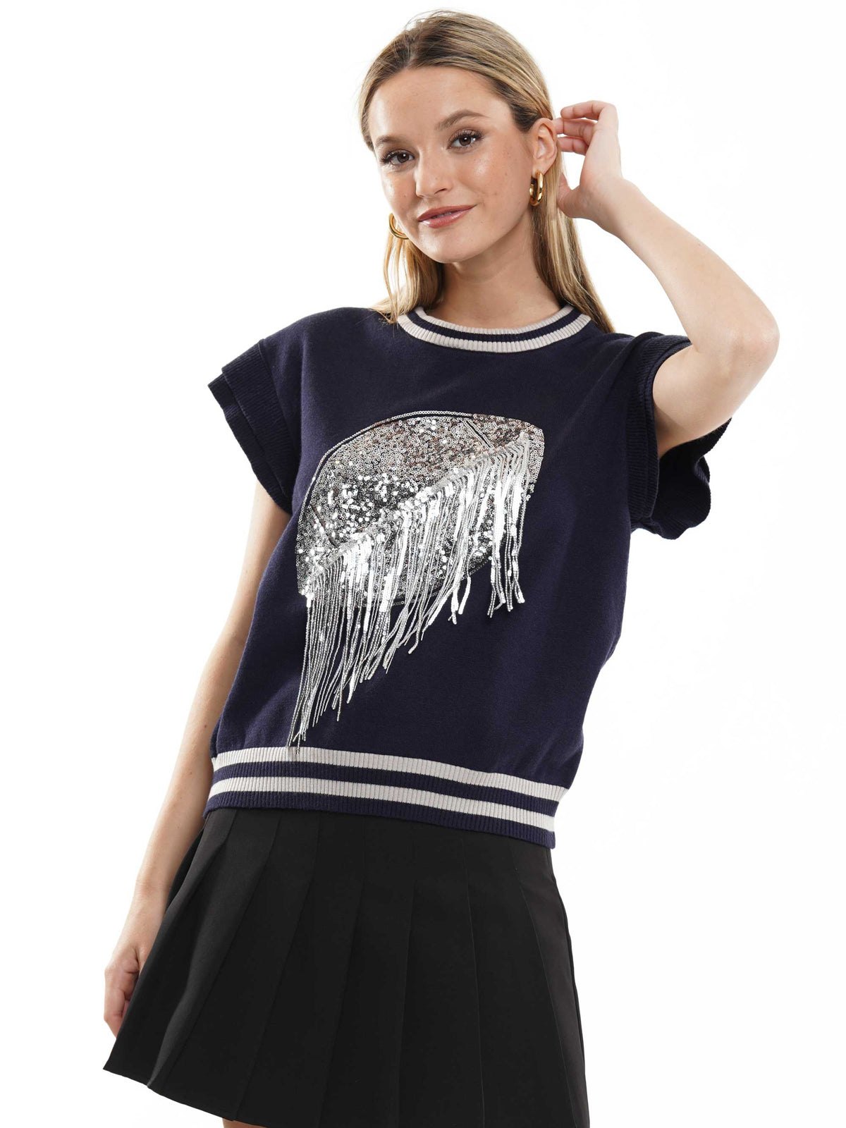 Football Fringe Sweater