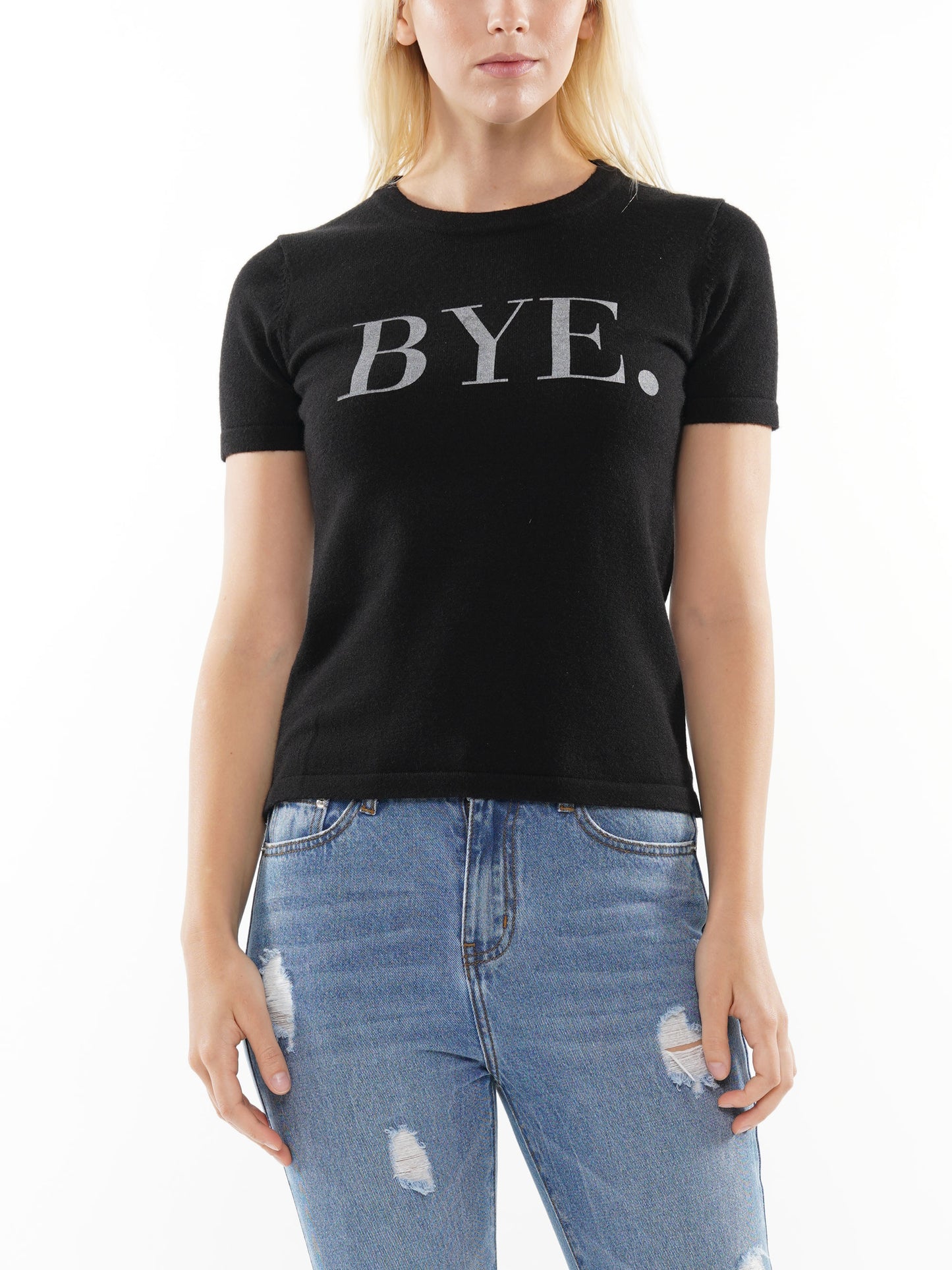 Bye. Graphic Print knit top