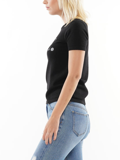 Bye. Graphic Print knit top