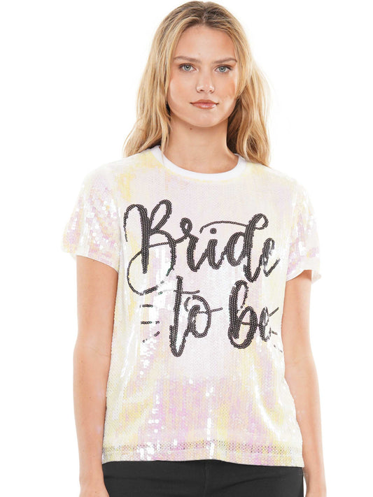 Bride to be sequin top