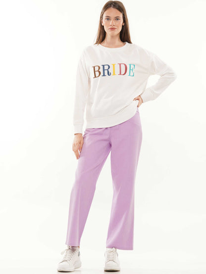 Rainbow embossed Bride hoodie