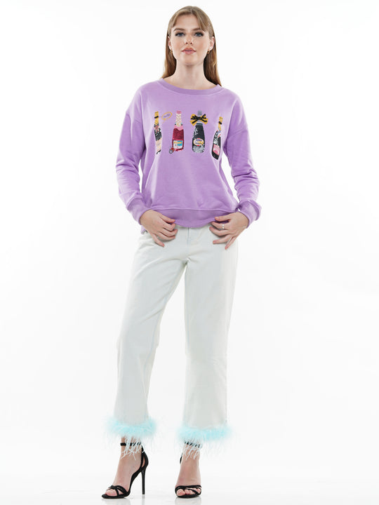 3D Embellished Cheers Sweatshirt