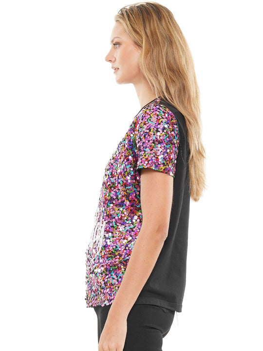 its my birthday colorful sequin top
