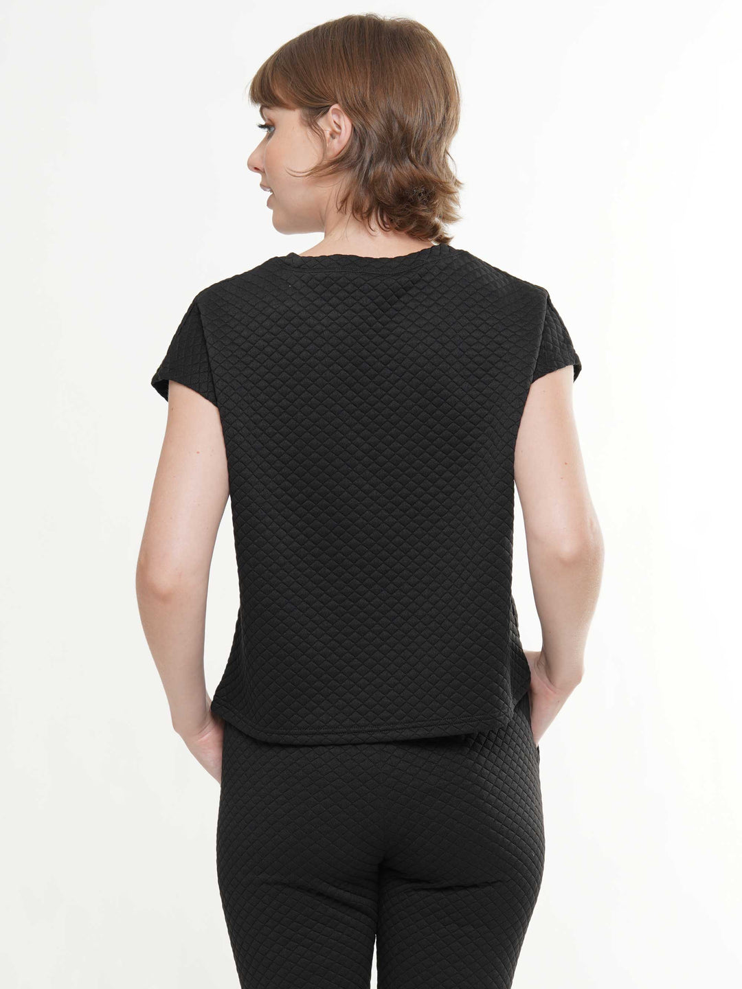 Quilt Short Sleeve Top