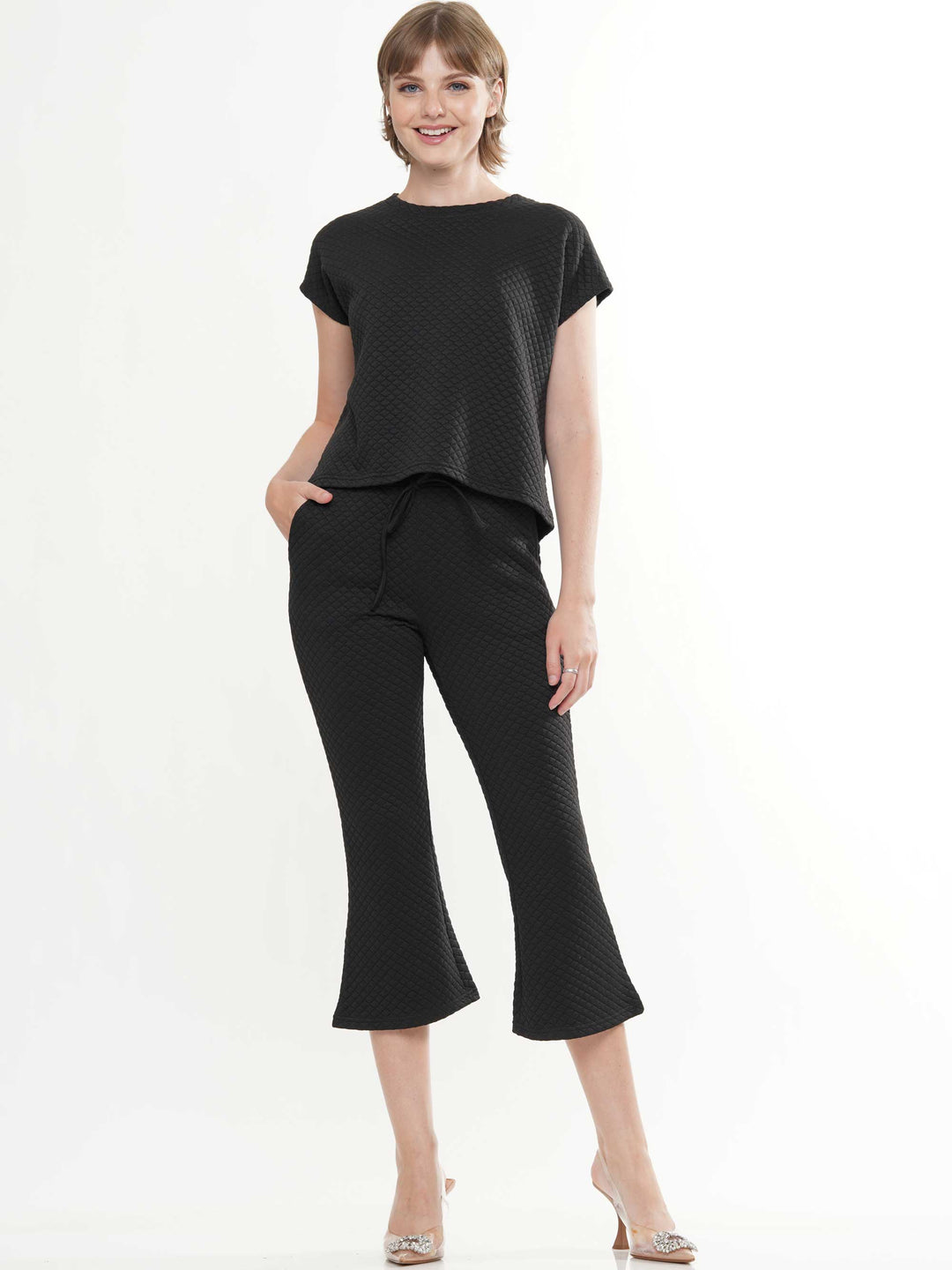 Quilt Short Sleeve Top