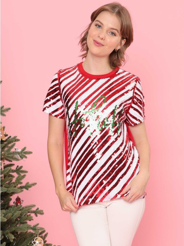 Ho Ho Ho Sequin Top
