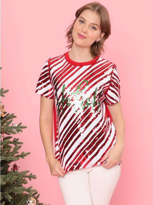 Ho Ho Ho Sequin Top