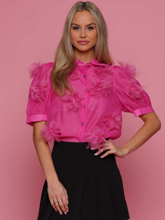 Floral embellished blouse