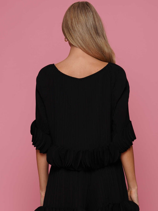 3d circle embellished off the shoulder top & pants