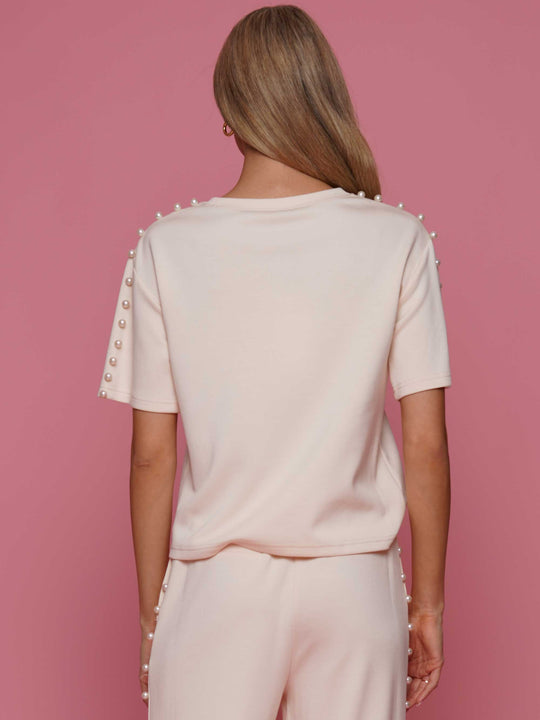 Soft lyocell top & pant 2-Piece set with lined peal trim
