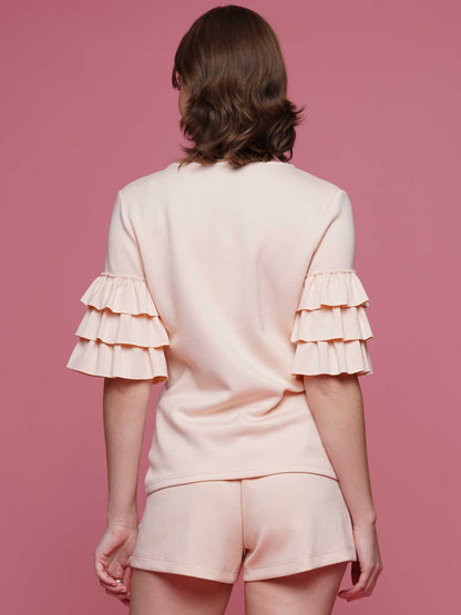 Soft Lyocell Ruffled Sleeve