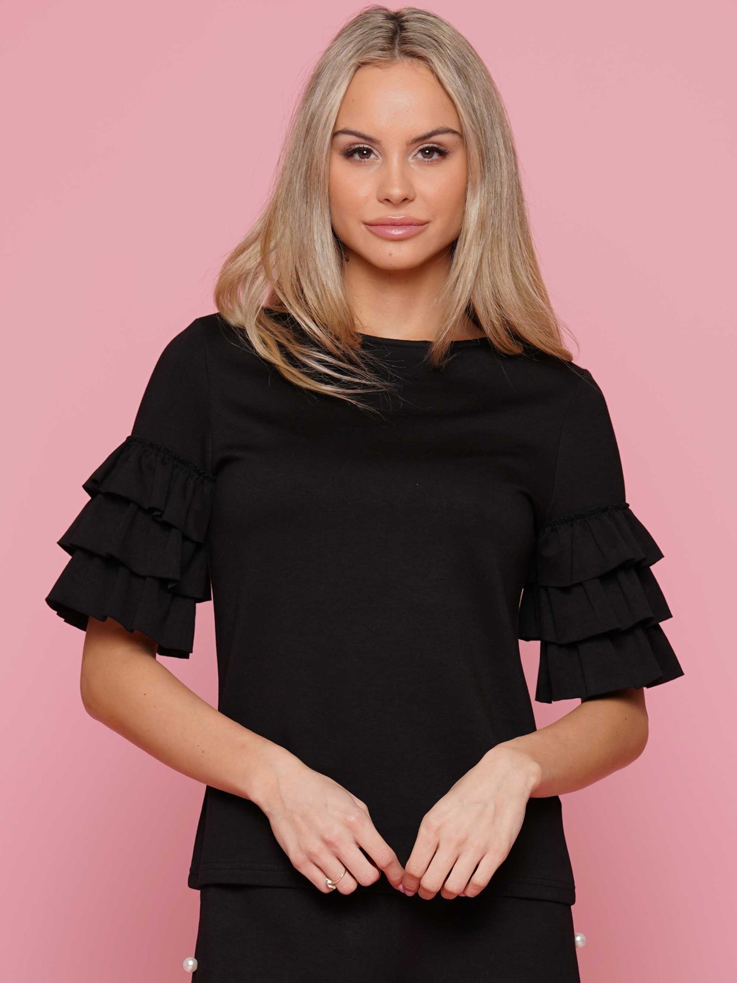 Soft Lyocell Ruffled Sleeve