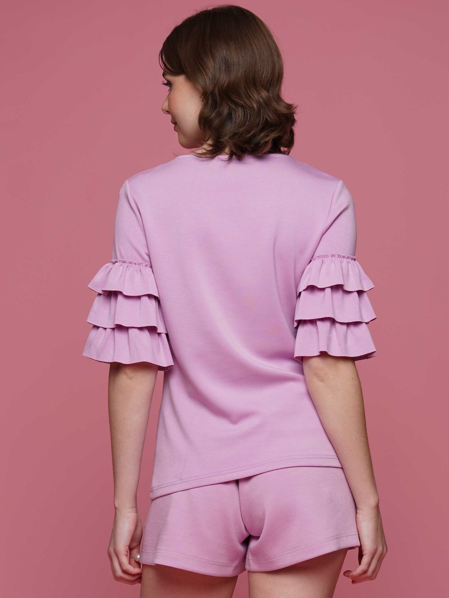 Soft Lyocell Ruffled Sleeve