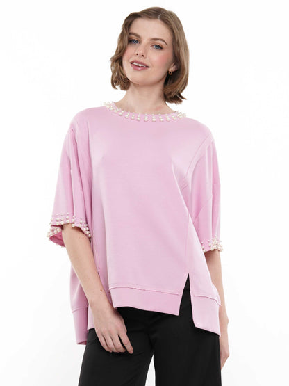 Pearl and Two Slit Top