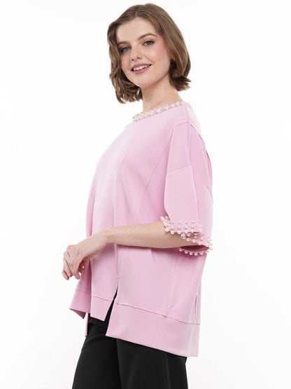 Pearl and Two Slit Top