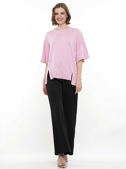 Pearl and Two Slit Top