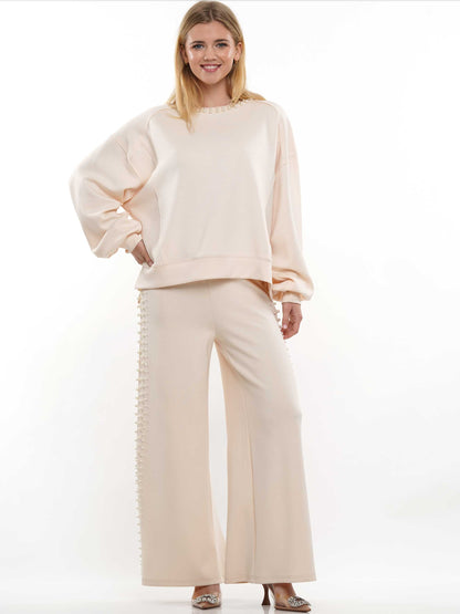 Super Soft Lyocell Pearl Two Slit Long Sleeve