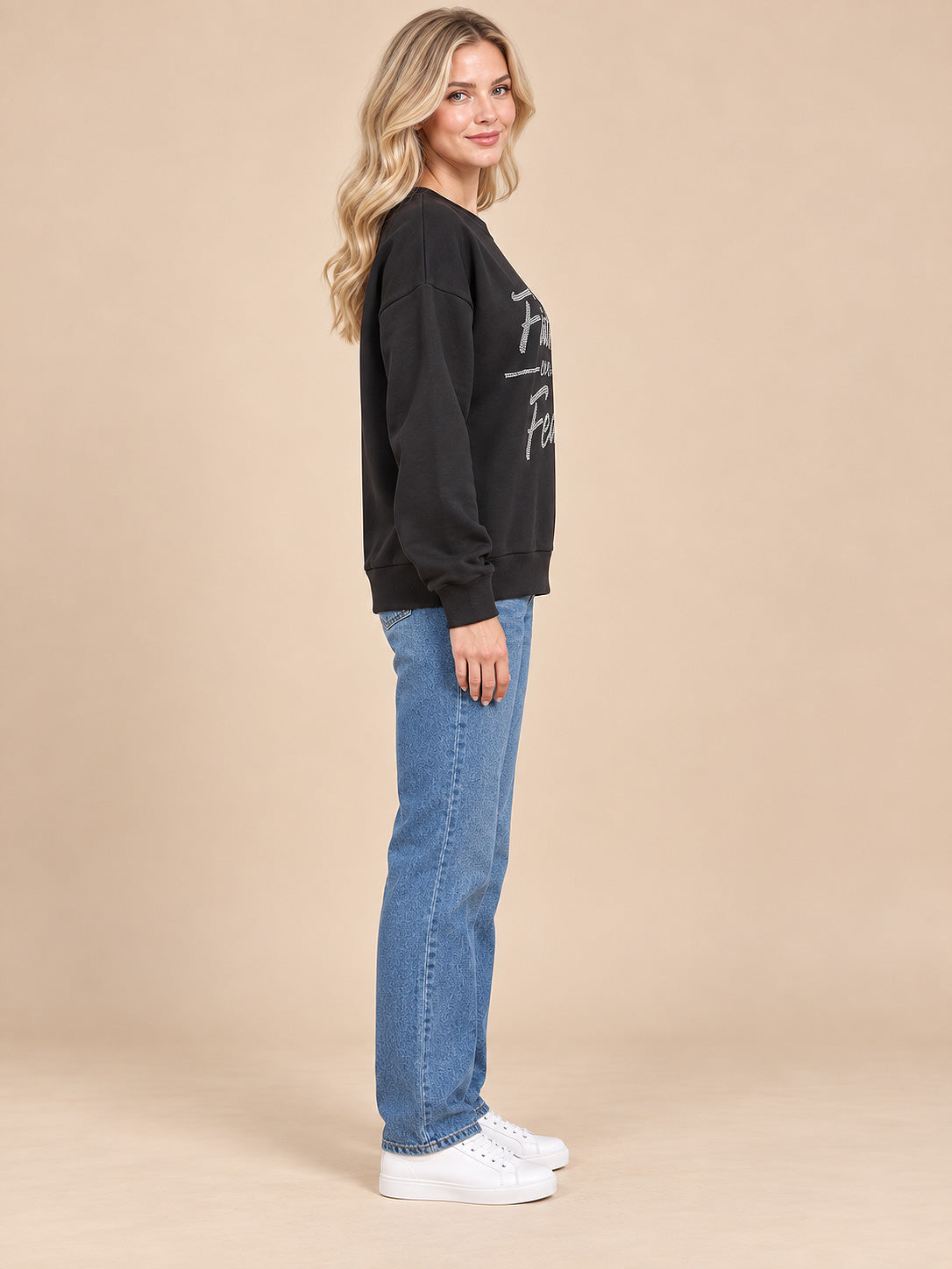 Faith over Fear Rhinestone Crewneck