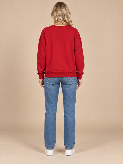 Santa Face Rhinestone Crewneck