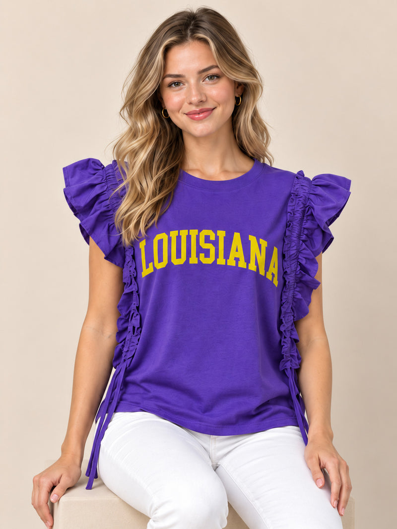 Louisiana Ruffle Top