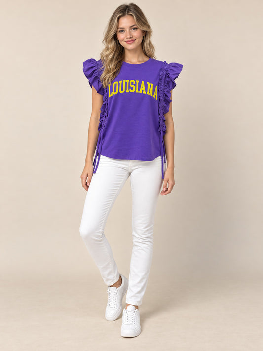 Louisiana Ruffle Top