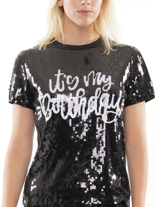 It's My Birthday Sequin Top