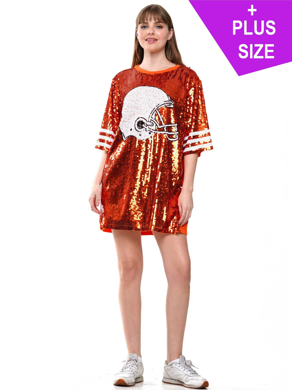 Sequin Dress with Football Helmet