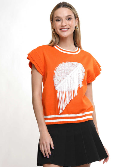 Football Fringe Sweater