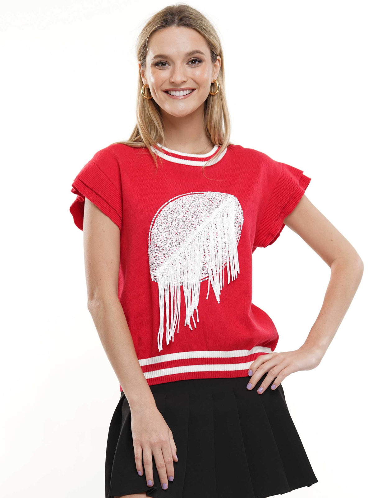 Football Fringe Sweater