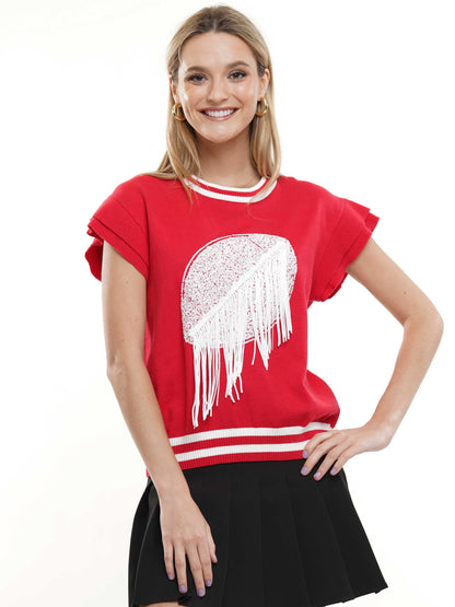 Football Fringe Sweater