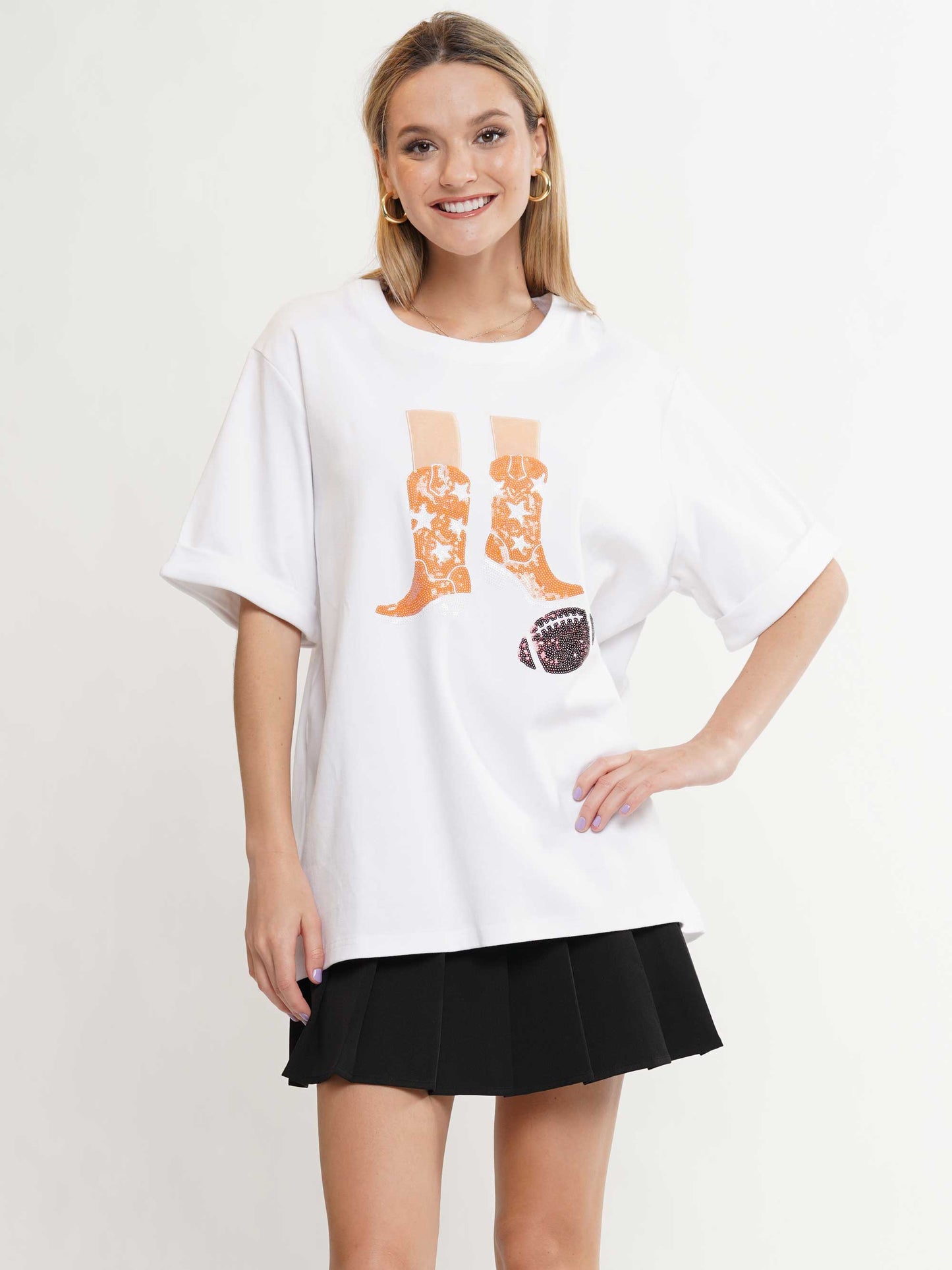 Western Boots Football Top