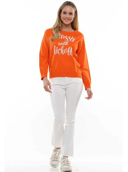 Classy until KICK OFF knit sweater
