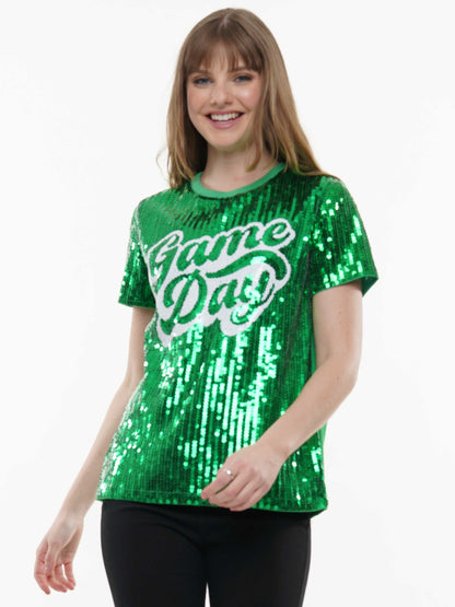 Gameday Sequin Top