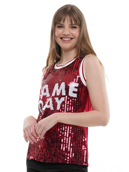 Gameday Sleeveless Sequin Jersey