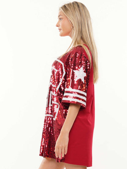 Number 12 Sequin Dameday Dress