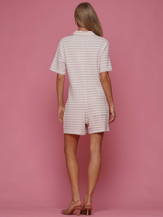 Drop Waist Striped Romper