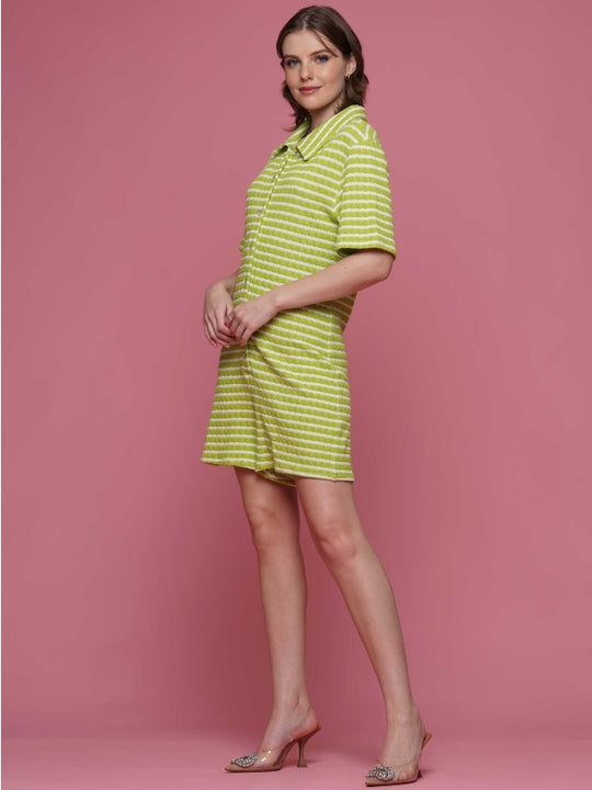 Drop Waist Striped Romper