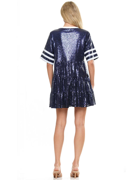 Game day baby doll sequin dress