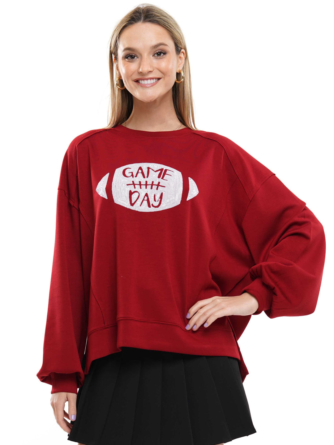 Football Sequin Sweatshirt