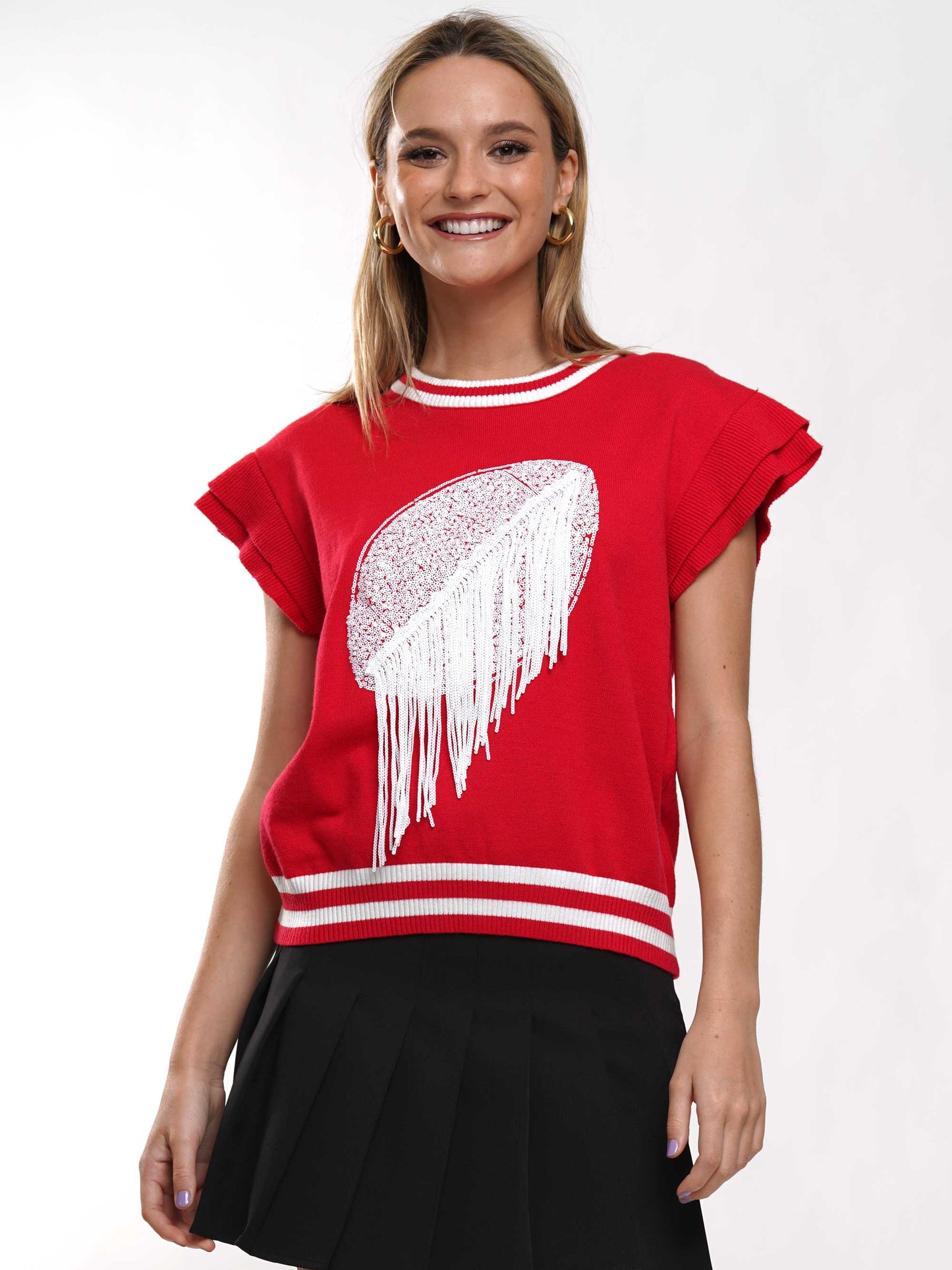 Football Fringe Sweater