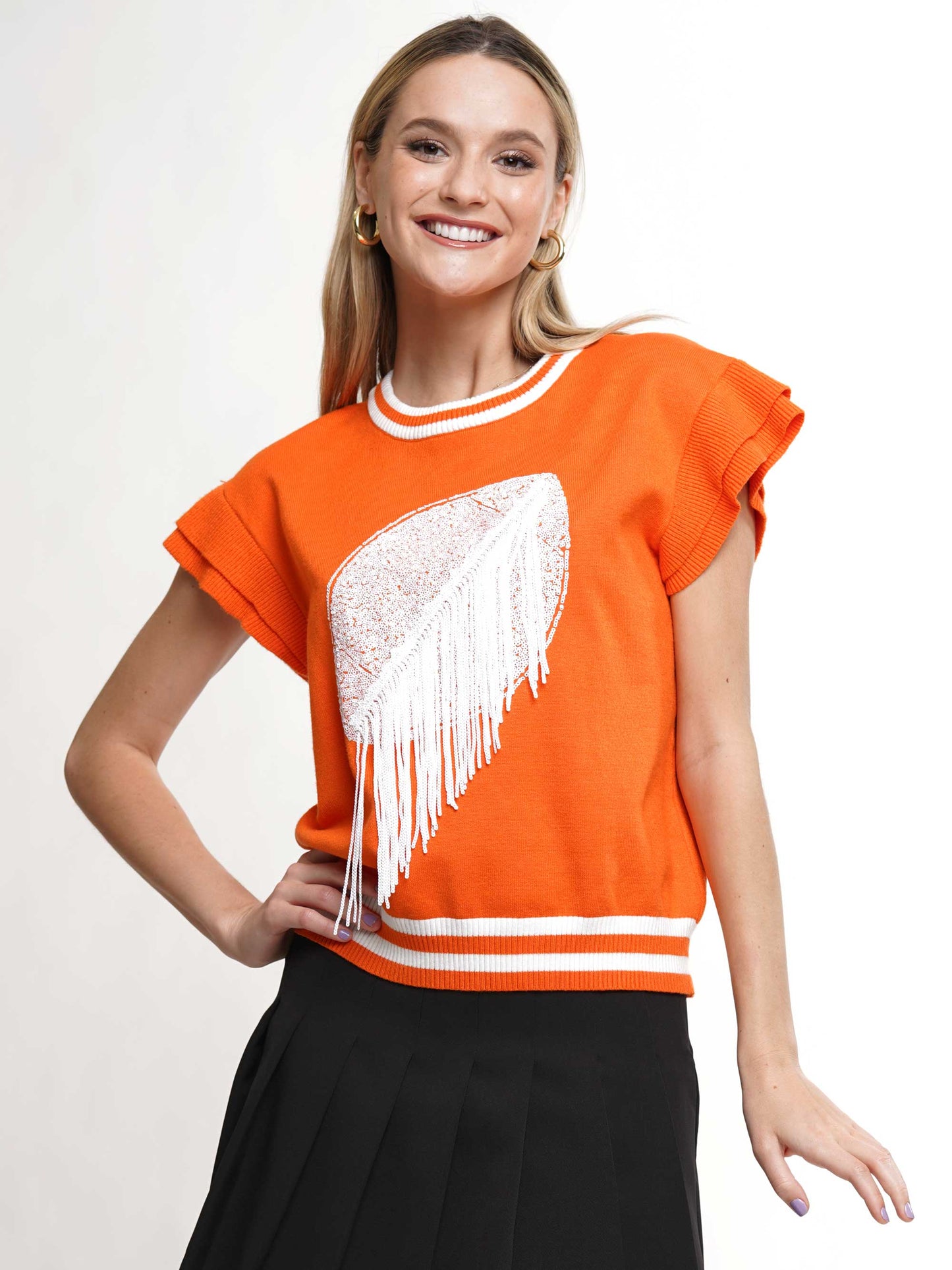 Football Fringe Sweater