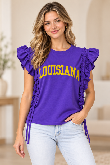 Louisiana Ruffle Top