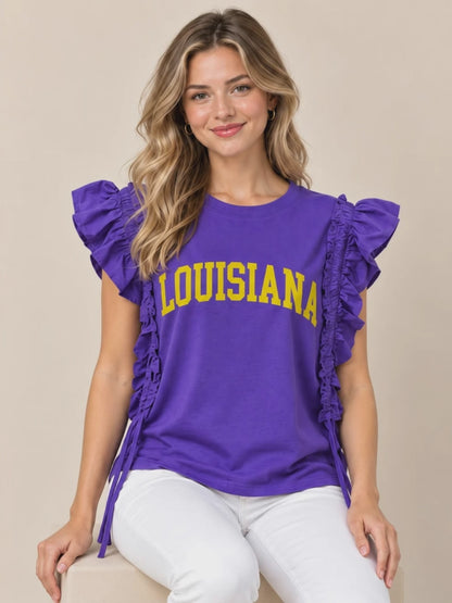 Louisiana Ruffle Top